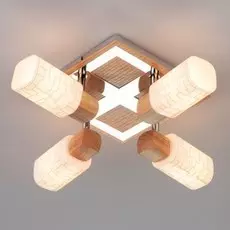 Спот 20029/4 хром/светлое дерево