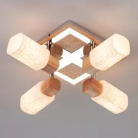 Спот 20029/4 хром/светлое дерево