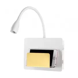 Спот с полочкой и USB Odeon Light Sonia 4243/3WL