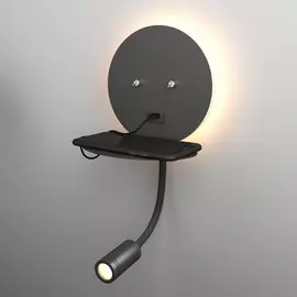 Спот с USB и полочкой Elektrostandard Lungo LED чёрный (MRL LED 1017) (a047877)