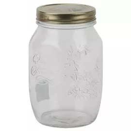 Стеклянная банка для хранения и консервации с винтовой крышкой Quattro Bormioli Rocco 1000 мл Б0028074 (365160MQE321990-1)