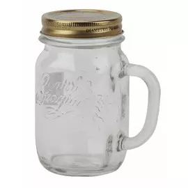 Стеклянная банка для хранения с ручкой и крышкой Quattro Bormioli Rocco 415 мл Б0028073 (357768MQE321990-1)