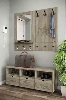 Стенка для прихожей ДримСтар Компасс-мебель