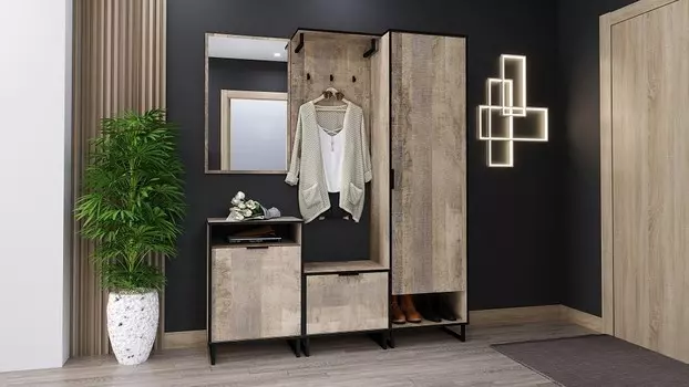 Стенка для прихожей Фолк №1 Сильва