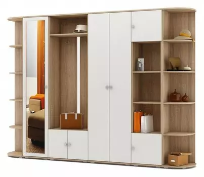 Стенка для прихожей Тунис-7 ВМФ ПРТ-7-ДСБ