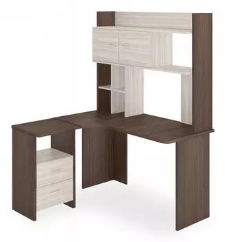 Стол компьютерный Домино Lite СКЛ-Угл130+НКЛХ-130 ШК ЛЕВ Merdes СКЛ-Угл130+НКЛХ -130 ШК ЛЕВ, СКЛ-Угл130+НКЛХ-130 ШК ЛЕВ