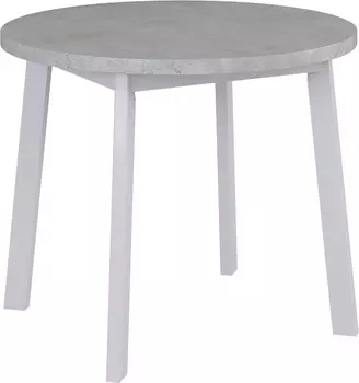 Стол Next круглый раскладной 100-130x100x76,5см, Бетон Лайт, белый Bradex Home RF 0016