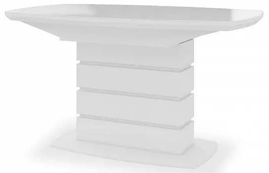 Стол обеденный Лондон ВКДП Лондон 1,8 Стол (3 пакета), Белый матовый / стекло белый глянец