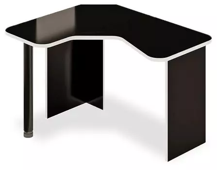 Стол офисный Домино lite СКЛ-ИгрУгл120 Merdes СКЛ-ИгрУгл120 ЧБЕ черный/белый левый