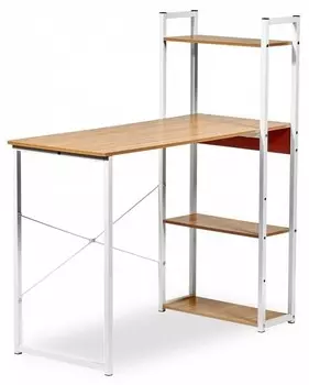 Стол письменный с полками Frame 100x45x110 см, светлое дерево, белый Bradex Home FR 0691