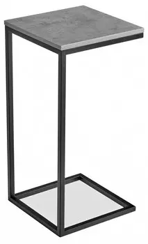 Придиванный столик Loft 35х35 Бетон Чикаго с чёрными ножками Bradex Home RF 0230