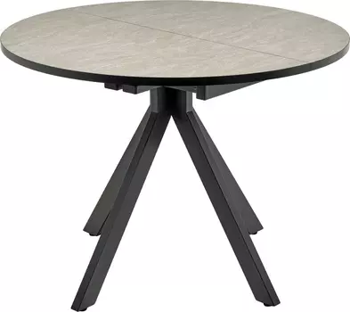 Стол Rudolf круглый раскладной 100-130x100x75см, Бетон слюда, чёрный Bradex Home RF 0302