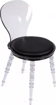 Стул Babel чёрный с прозрачными ножками Bradex Home FR 0057