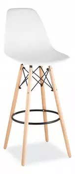 Стул барный Eames Stool Group 8056H WHITE SEAT DUAL, 8056H WHITE SEAT+8056H LEGS