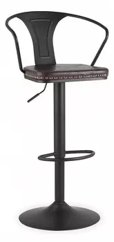 Стул барный Tolix Arms Soft Stool Group F2535L MATTE BLACK 3474+PU7005