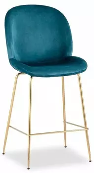 Стул барный Турин Stool Group 8329A VELVET BLUE