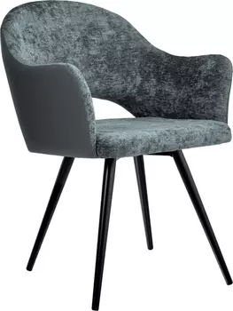 Стул Bruno серый шенилл с экокожей с поворотным механизмом Bradex Home RF 0676