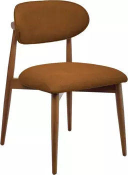 Стул Lucas 3 терракотовый букле с ножками цвета орех Bradex Home RF 0799