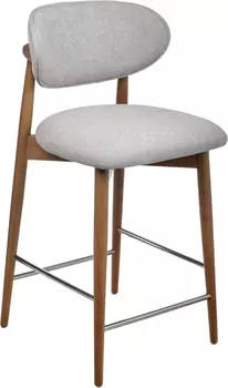 Стул полубарный Lucas 3 серый букле с ножками цвета орех Bradex Home RF 0801