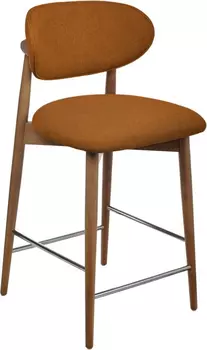 Стул полубарный Lucas 3 терракотовый букле с ножками цвета орех Bradex Home RF 0802