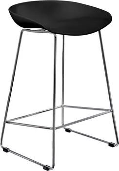 Стул полубарный Neo чёрный с хромированными ножками Bradex Home FR 0773