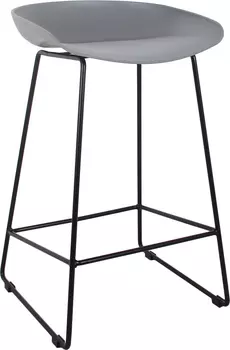 Стул полубарный Neo серый с чёрными ножками Bradex Home FR 0699