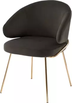 Стул-полукресло Emil графит с золотыми ножками Bradex Home RF 0544