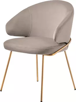 Стул-полукресло Emil латте с золотыми ножками Bradex Home RF 0648