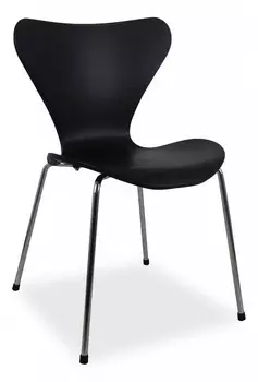 Стул Seven Style чёрный с хромированными ножками Bradex Home FR 0425