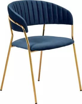 Стул Turin синий с золотыми ножками Bradex Home FR 0557
