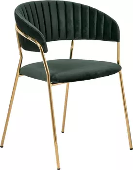 Стул Turin зеленый с золотыми ножками Bradex Home FR 0558