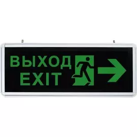 Светильник аккумуляторный, 6 LED/1W 230V, AC/DC зеленый 355*145*25 mm, серебристый, EL55 32551