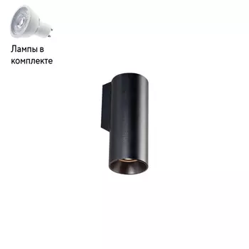 Светильник на стену с Led лампочками в комплекте Italline DANNY W1 black+Lamps