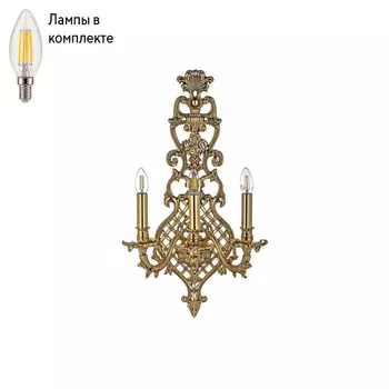 Светильник настенный с лампочками Dio D arte Vivaro E 2.1.3 CG+Lamps