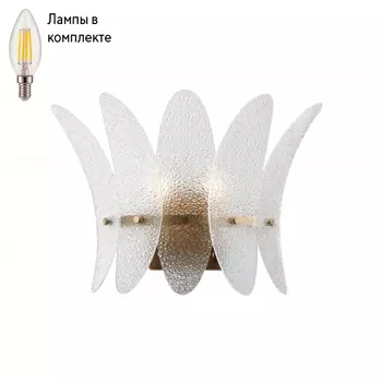 Светильник настенный с лампочками iLamp W15602-2 ANB+CL+Lamps