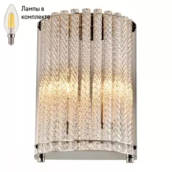 Светильник настенный с лампочками iLamp W2554-2 NIC+Lamps