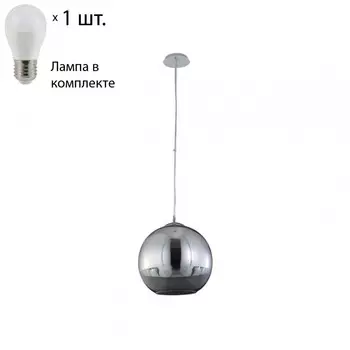 Светильник подвесной Crystal Lux с лампочкой WOODY SP1 D300 CHROME+Lamps E27 P45