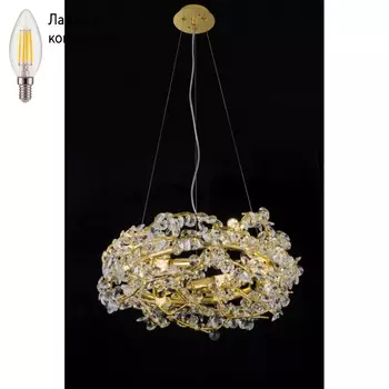 Светильник подвесной с лампочками iLamp 9065-D600 GD+Lamps