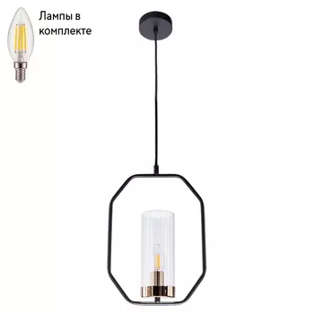 Светильник подвесной с лампочкой Arte lamp A7004SP-1BK+Lamps
