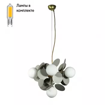 Светильник подвесной с Led лампочками в комплекте LOFT IT 10008/6 Grey+Lamps