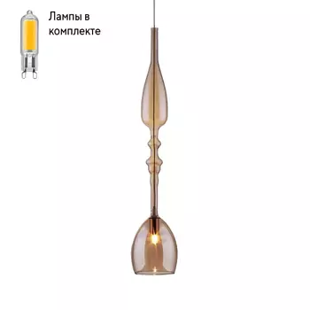Светильник подвесной с Led лампочками в комплекте CRYSTAL LUX LUX NEW SP1 C AMBER+Lamps
