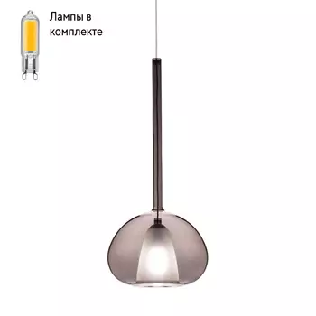 Светильник подвесной с Led лампочками в комплекте CRYSTAL LUX Jet SP1 Smoke+Lamps