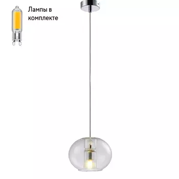Светильник подвесной с Led лампочками в комплекте CRYSTAL LUX BELEZA SP1 E CHROME+Lamps