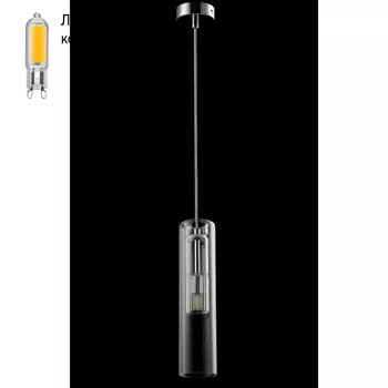 Светильник подвесной с Led лампочками в комплекте CRYSTAL LUX BELEZA SP1 F CHROME+Lamps