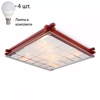 Светильник потолочный с лампочками Omnilux OML-40527-04+Lamps