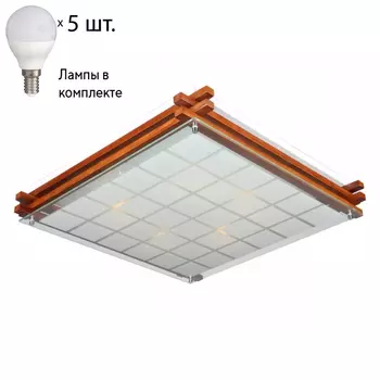 Светильник потолочный с лампочками Omnilux OML-40527-05+Lamps