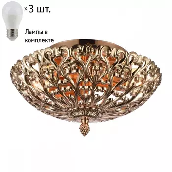 Светильник потолочный с лампочками Omnilux OML-75907-03+Lamps
