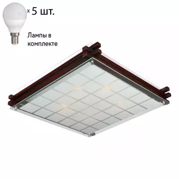 Светильник потолочный с лампочками Omnilux OML-40507-05+Lamps