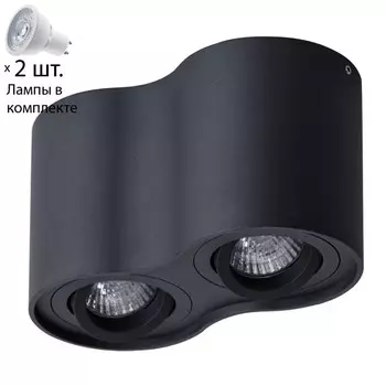 Светильник с лампочками Arte Lamp Falcon A5645PL-2BK+Lamps Gu10