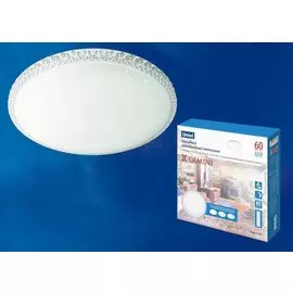 Светильник светодиодный накладной. Диммируемый. Пульт ДУ в-к. Uniel ULI-D237 60W/SW/50 GEMINI (UL-00003343)